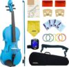 CRAFTEEM Blue 1/4 Fiddle Violin Outfit