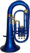 NauticalMart Blue Brass Euphonium With Hard Case