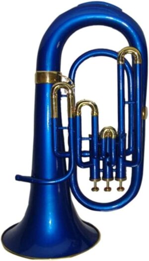 NauticalMart Blue Brass Euphonium With Hard Case