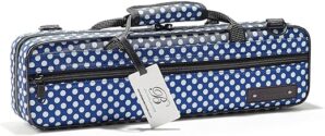 Beaumont Blue Polka Dot Flute Case With Strap