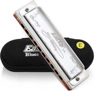 East top Blues Harmonica Key Of E, 10 Holes 008K