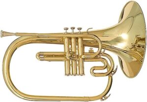 Blessing BM400S Marching French Horn, Silverplated