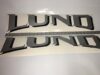 Lund Boat Decals Set, Silver Black Shadowed