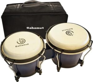 BAHAMUT Bongo Drum Set, 6"+7" Wooden Bongos