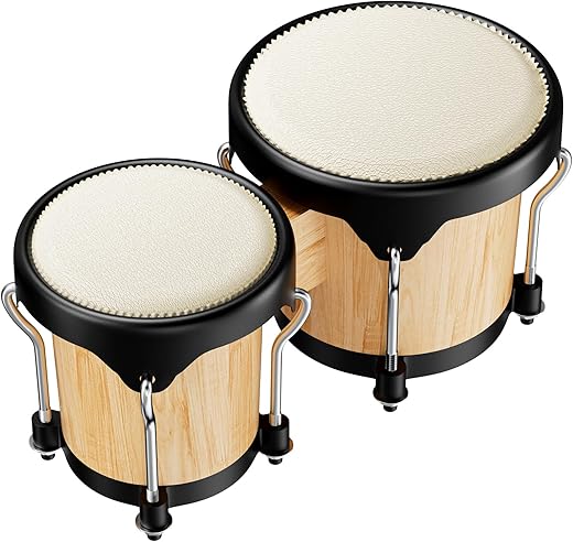YCRRVAE Bongo Drum Set - Tunable Percussion Instruments