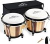 EASTROCK Bongo Drum Set With Bag And Wrench
