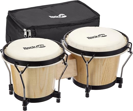 RockJam Bongo Drum Set With Padded Bag