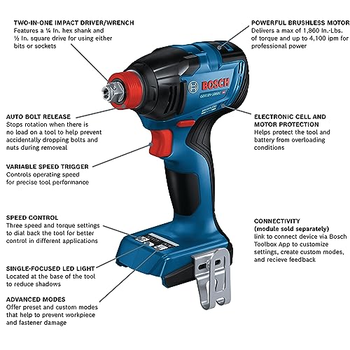 Bosch GDX18V-1860CN 18V Two-In-One Impact Driver - Image 2