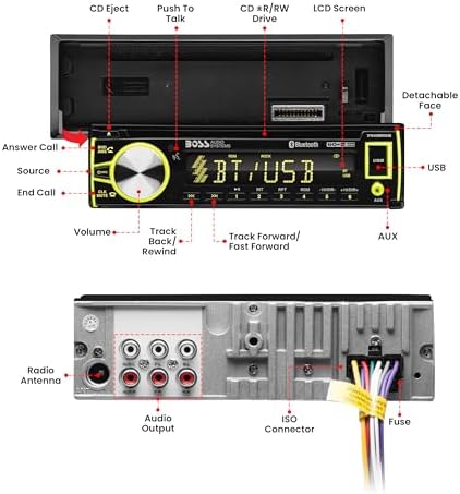 BOSS Audio Systems 750BRGB Car Stereo - Bluetooth CD/DVD Player - Image 3