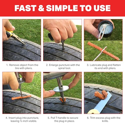 Boulder Tools Tire Repair Kit With Plugs And Case - Image 5