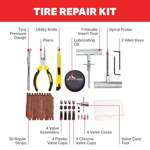 Boulder Tools Tire Repair Kit With Plugs And Case - Image 2