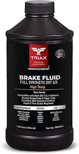 Triax Brake Fluid DOT 3&4 - Full Synthetic