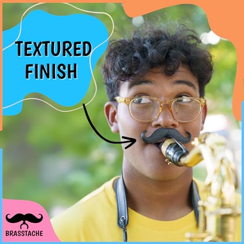 Brasstache Clip-on Mustache For Tenor/Bari Saxophone - Image 4