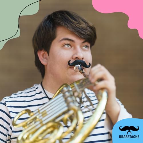 Brasstache Clip-On XL Mustache for Brass Mouthpiece - Image 3