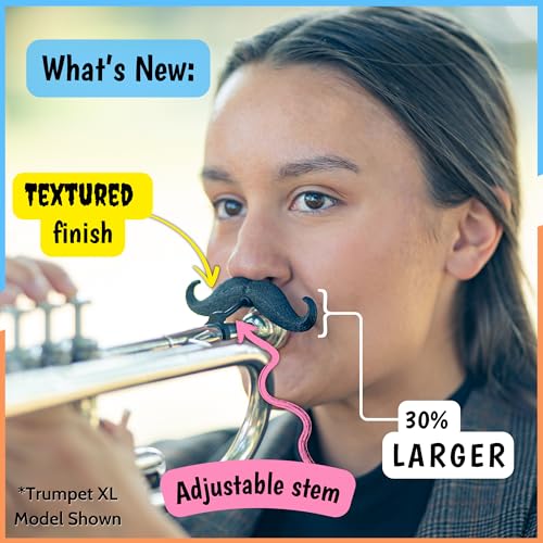 Brasstache Clip-On XL Mustache for Brass Mouthpiece - Image 5