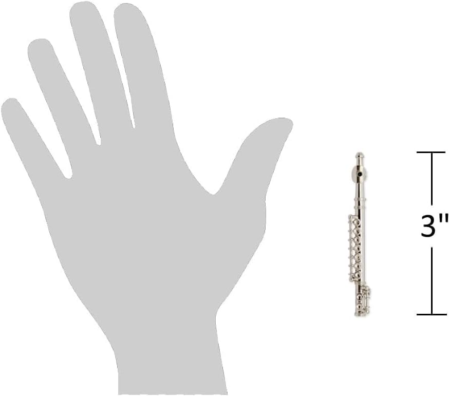 Broadway Gifts Co. Miniature Silver Flute Music Instrument - Image 3