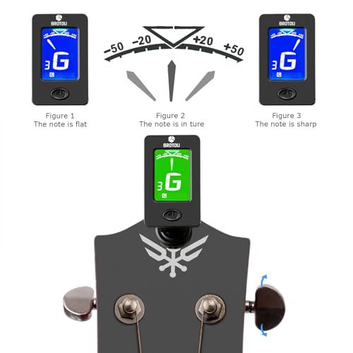 BROTOU Guitar Tuner Clip On With Capo - Image 3