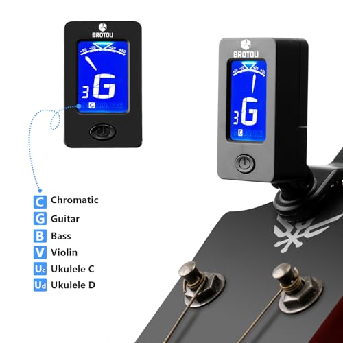 BROTOU Guitar Tuner Clip On With Capo - Image 2