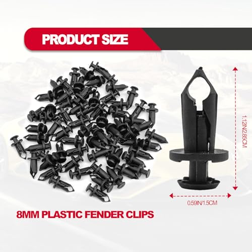 BSAMZO Nylon Fender Fastener Rivet Clips 7661855 - Image 2