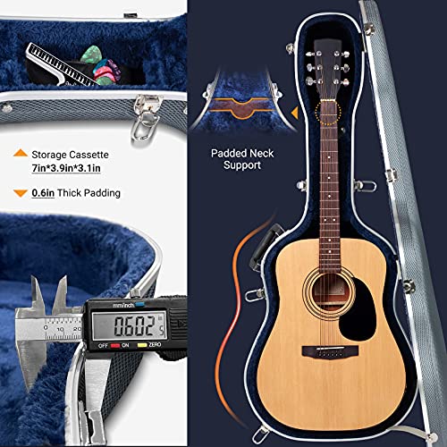 CAHAYA Acoustic Guitar Hard Case 41 Inch Navy CY0247 - Image 5