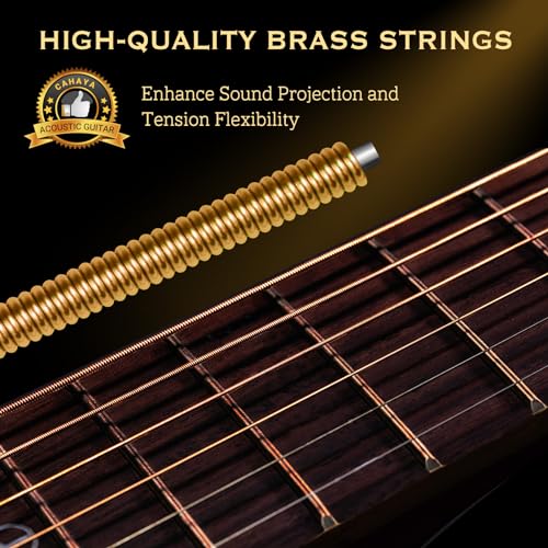 CAHAYA Acoustic Guitar Starter Kit, 38 Inch - Image 4