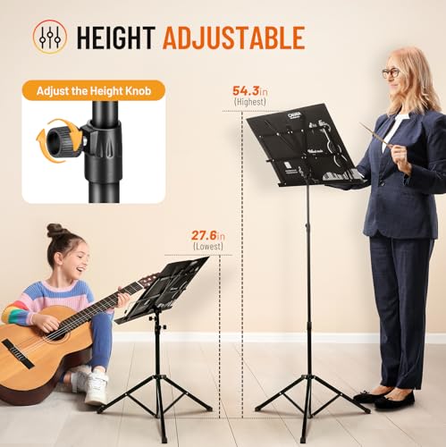 CAHAYA Dual Use Extra Stable Folding Music Stand - Image 5