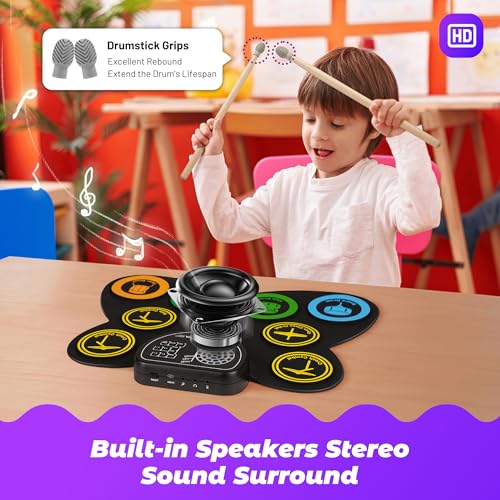 CAHAYA Electronic Drum Pad Set: Foldable 9-Pad With Speaker - Image 4