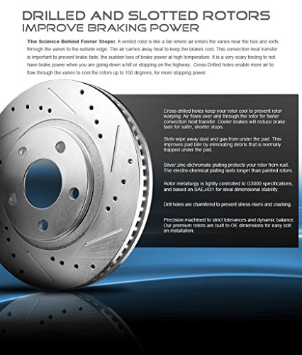 Callahan BRAKE PARTS Front & Rear Drilled Slotted Brake Kit - Image 4