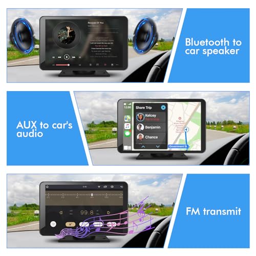 Capapro 7" HD Wireless Carplay Touch Screen Stereo - Image 4