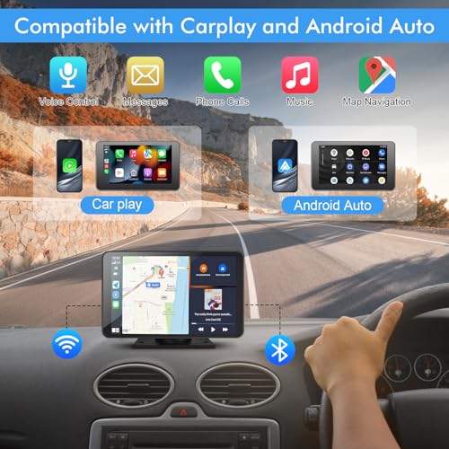 Capapro 7" HD Wireless Carplay Touch Screen Stereo - Image 2