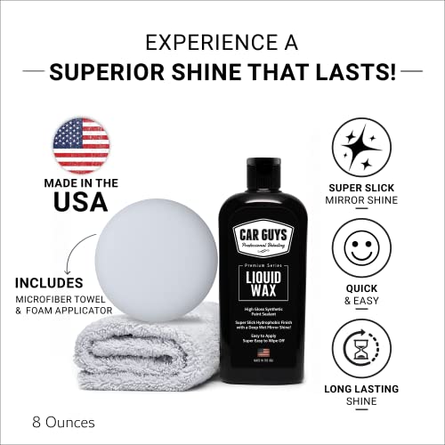 CAR GUYS Liquid Wax Kit | Carnauba Shine | 8 Oz - Image 2