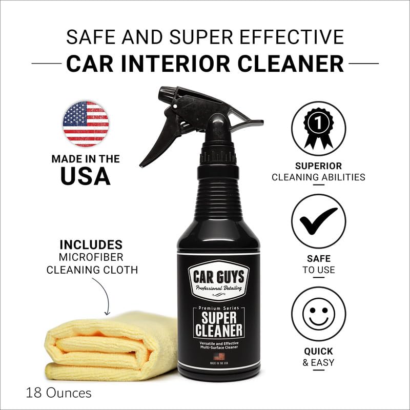 CAR GUYS Super Cleaner | Car Interior & Upholstery Stain Remover | 18 Oz Kit - Image 2