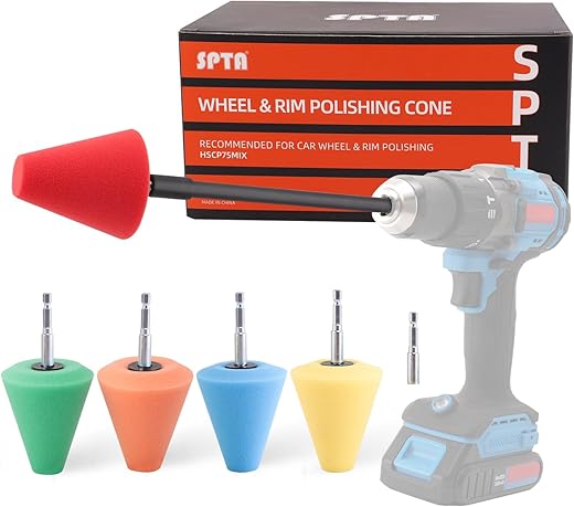SPTA Car Wheel Hub Buffing Sponge Kit
