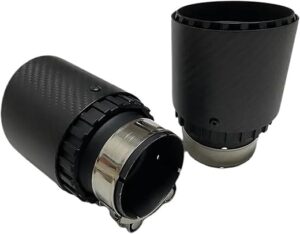 PKSHPVGS Carbon Fiber Exhaust Muffler Trim Stainless