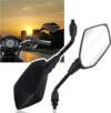 IHOTDER Carbon Fibre Motorcycle Mirrors, 360° Adjustable