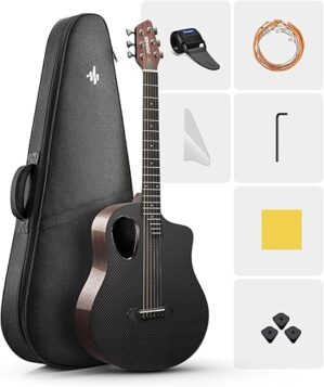 Donner Carbon X Acoustic Guitar Beginner Kit RISING-G1