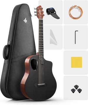 Donner Carbon X Acoustic Guitar Beginner Kit RISING-G1