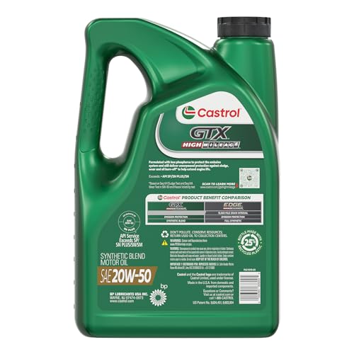 Castrol GTX High Mileage 20W-50 Motor Oil - Image 3