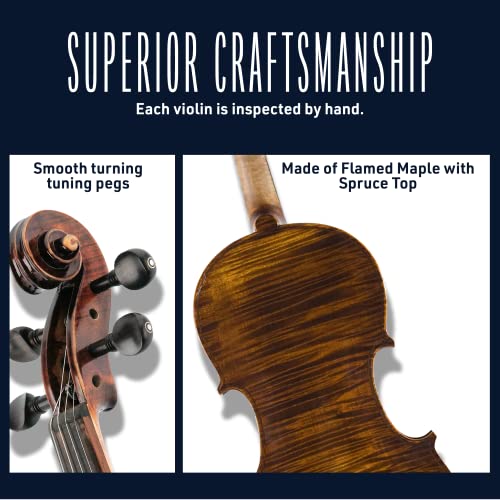 Cecilio CVN-600 4/4 Solidwood Violin With Prelude Strings - Image 3