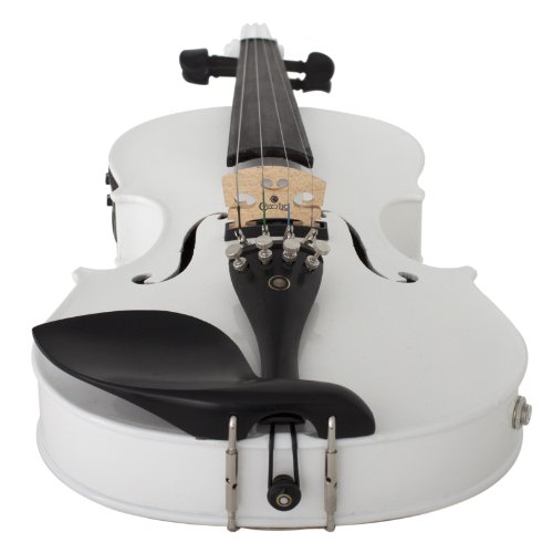 Cecilio CVNAE-White Ebony Acoustic/Electric Violin - Image 4