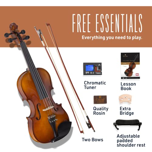 Cecilio Solidwood Left-Handed Violin, 4/4 Size - Image 5