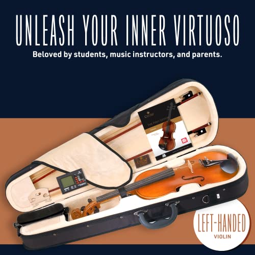 Cecilio Solidwood Left-Handed Violin, 4/4 Size - Image 2