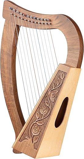 Design Toscano Celtic Knot Walnut Tara Harp, 20 Inch