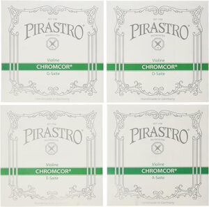 Pirastro Chromcor Steel Core Violin String Set, 4/4 Size