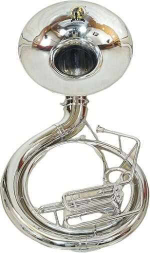 SoundSaga Chrome Finish King Size Sousaphone With Mouth Piece
