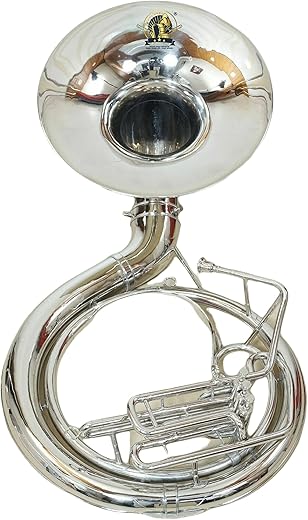 SoundSaga Chrome Finish King Size Sousaphone With Mouth Piece