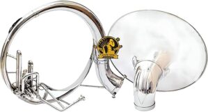SOUND SAGA Chrome Nickel Finish 22″ King Size Sousaphone With Mouthpiece