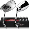 MZS Chrome Universal Motorcycle Rear View Mirrors