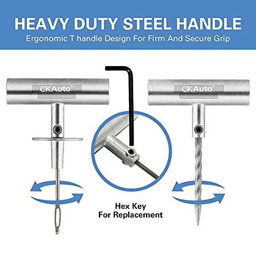 CKAuto Universal Tire Repair Kit, Heavy Duty Tool Kit - Image 3