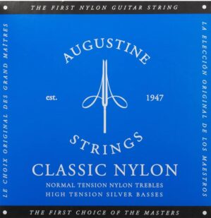 Augustine Classic Blue Nylon Guitar Strings – High Tension